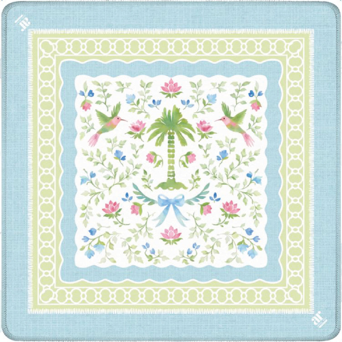 Anders Ruff Palm Estate Mahjong Mat with palm leaf motif on canvas