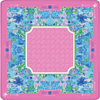 Palm Beach Pink Cabana Blue Mahjong Mat