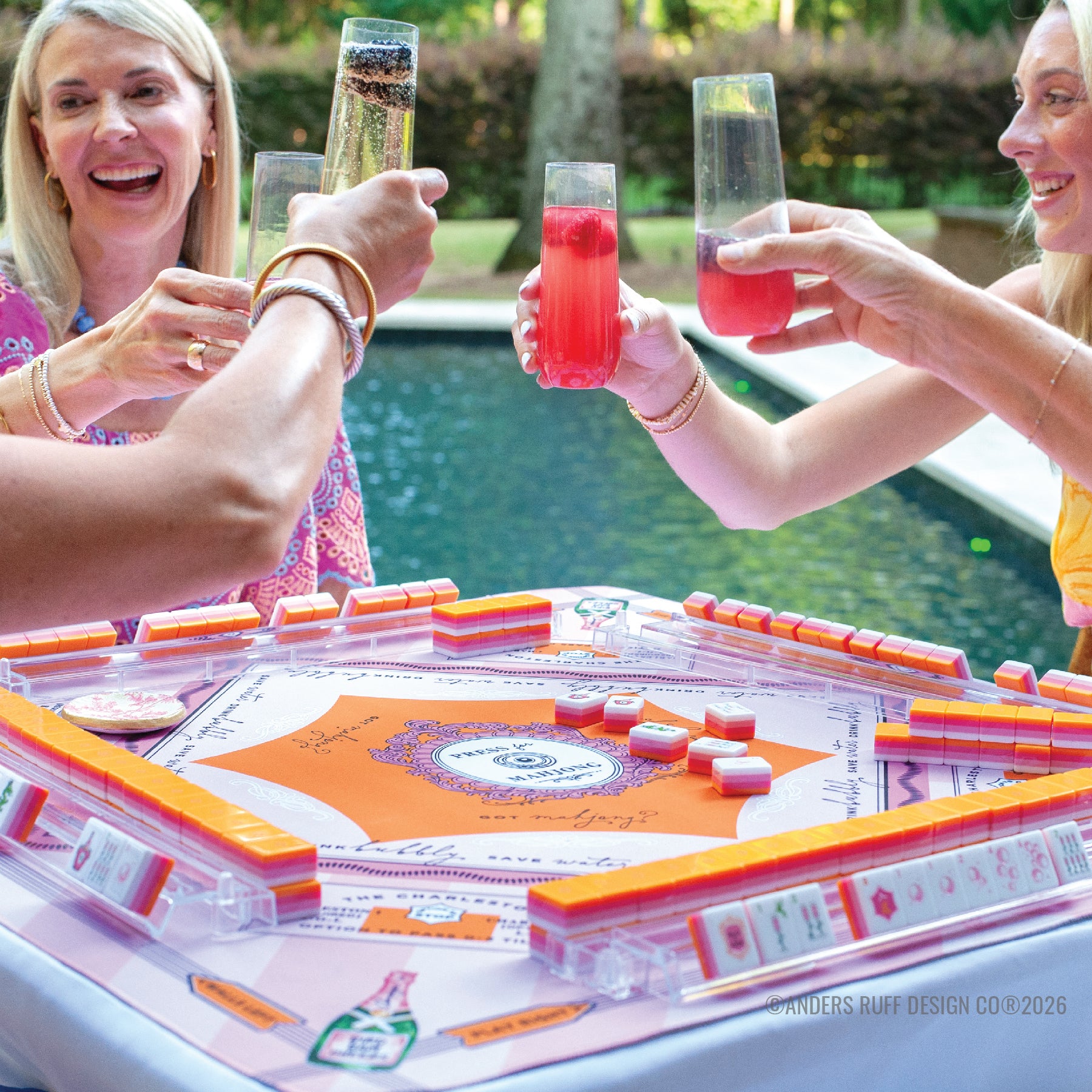 Press for Mahjong Mat | Champagne Bottle Design – Anders Ruff