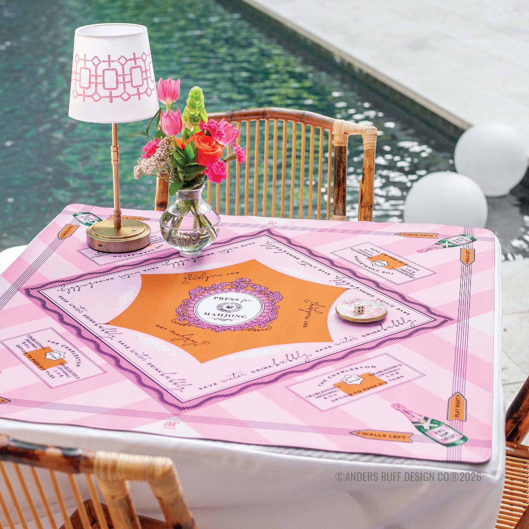 Press for Mahjong Mat | Champagne Bottle Design – Anders Ruff