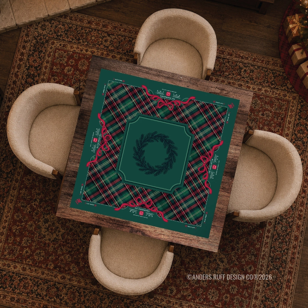Evergreen & Tartan Mahjong Mat