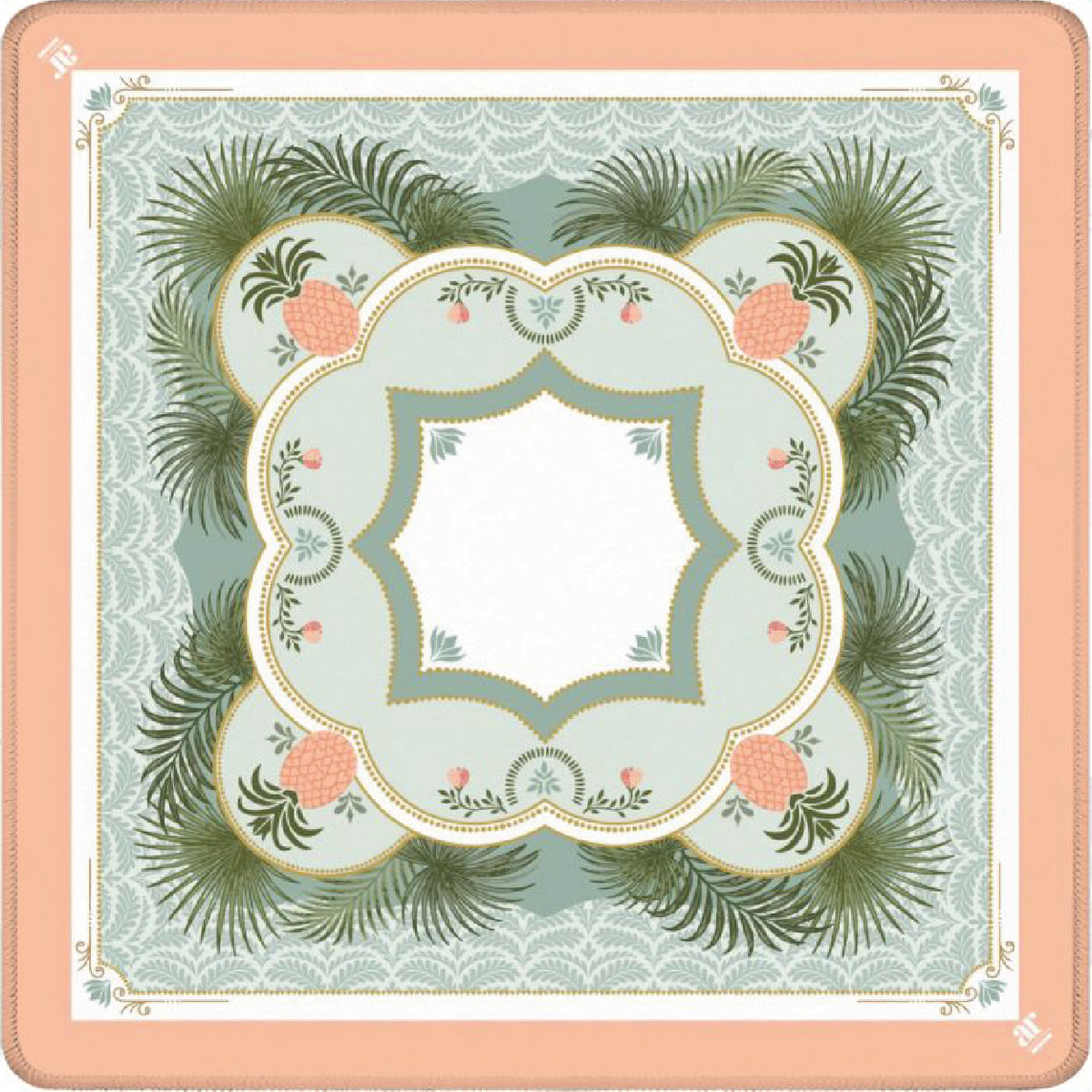 Pineapple Palm Estate Mat by Anders Ruff Design with tropical motif.