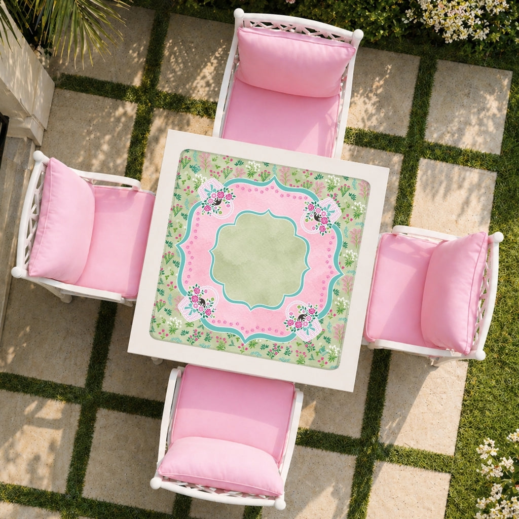 Paws in the Garden Mahjong Mat