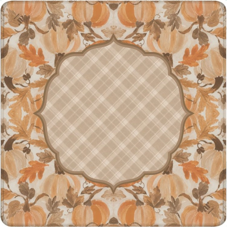 Pumpkin Plaid Mahjong Mat