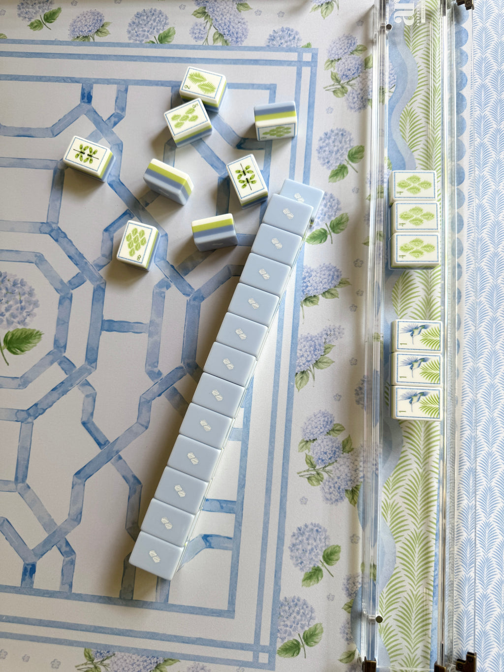 The House of Hydrangea Mahjong Tile Set