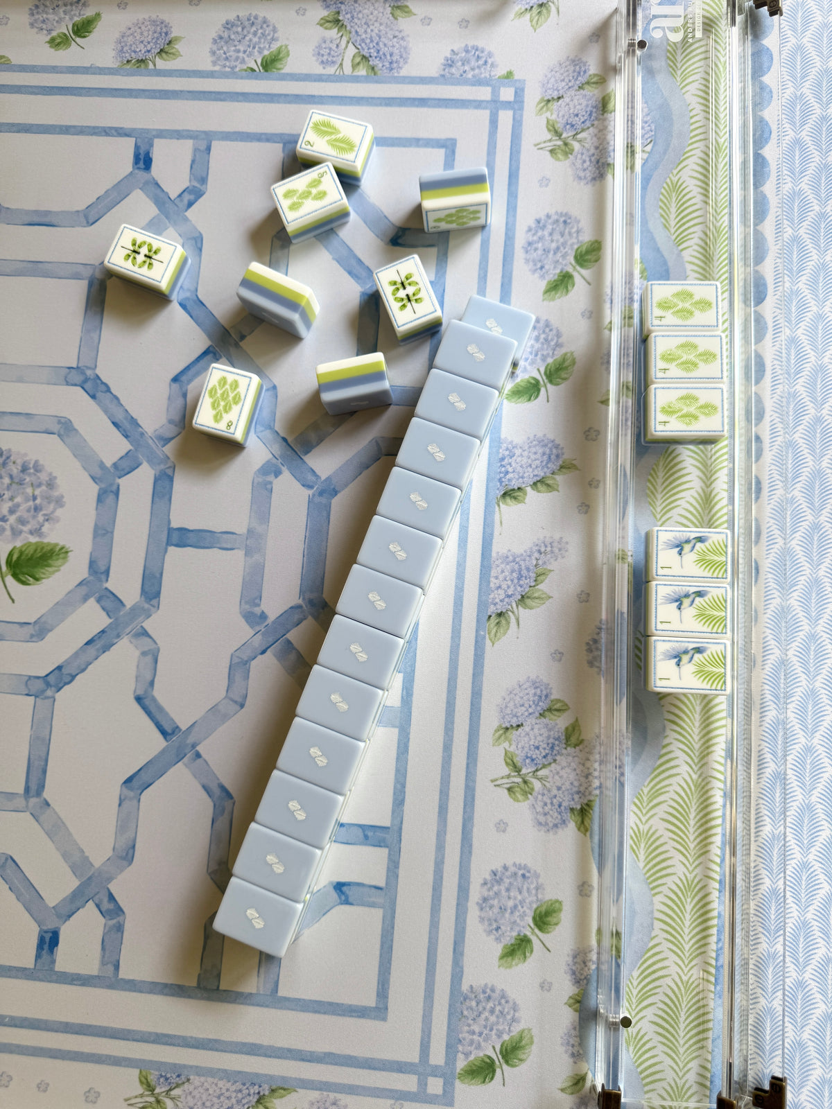 The House of Hydrangea Mahjong Tile Set