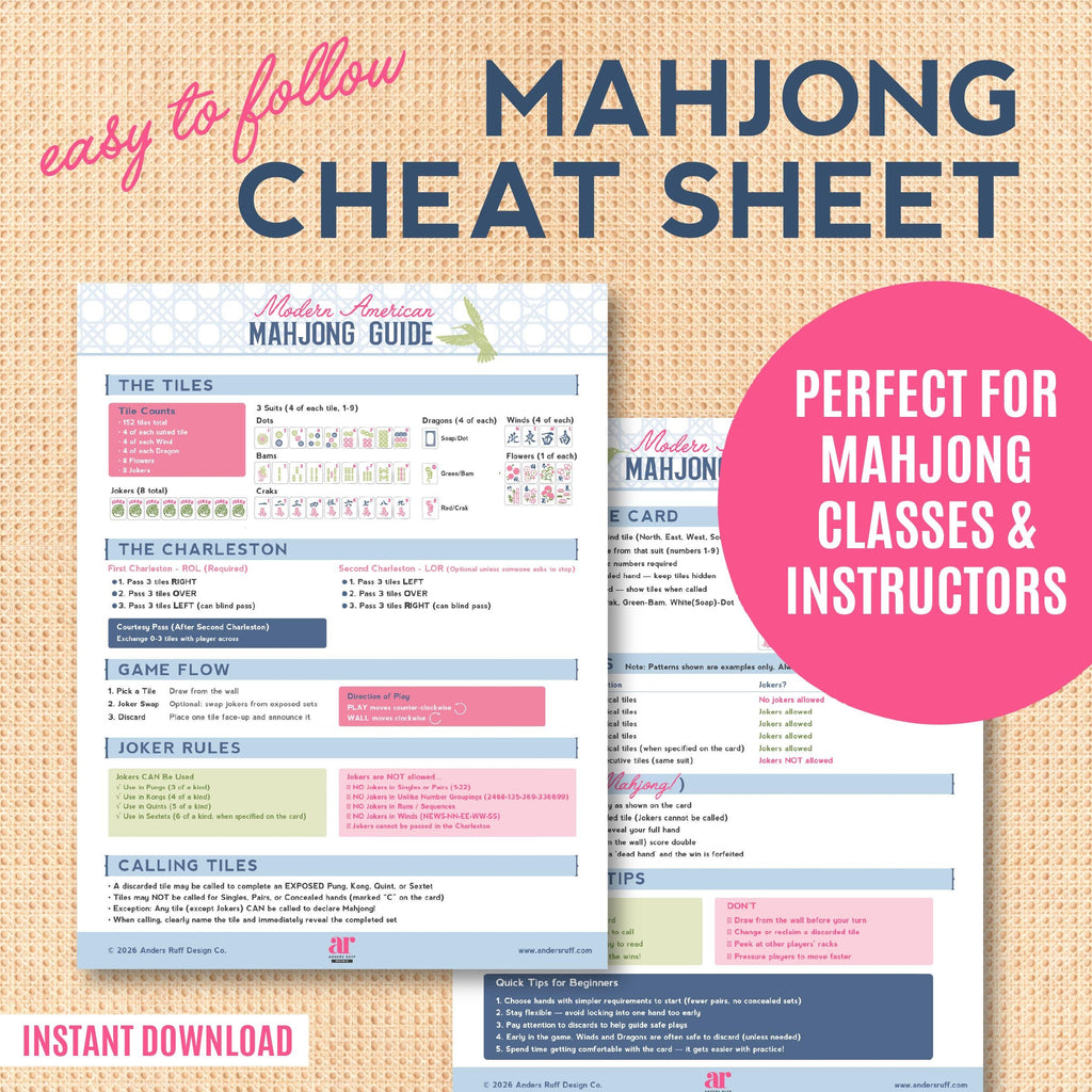 Modern American Mahjong Quick Guide