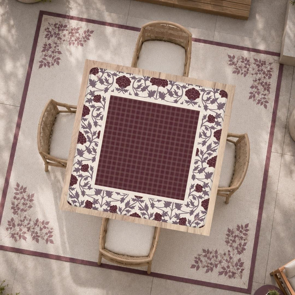 Grove Collection Burgundy Mahjong Mat
