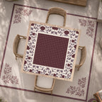 Grove Collection Burgundy Mahjong Mat