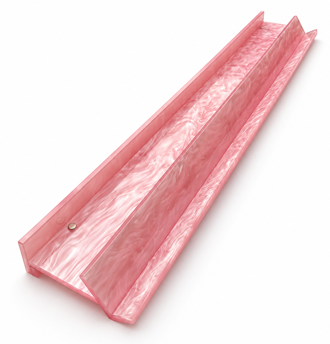 Rosè Pink Pearl Acrylic Mahjong Rack Set — Straight Pushers