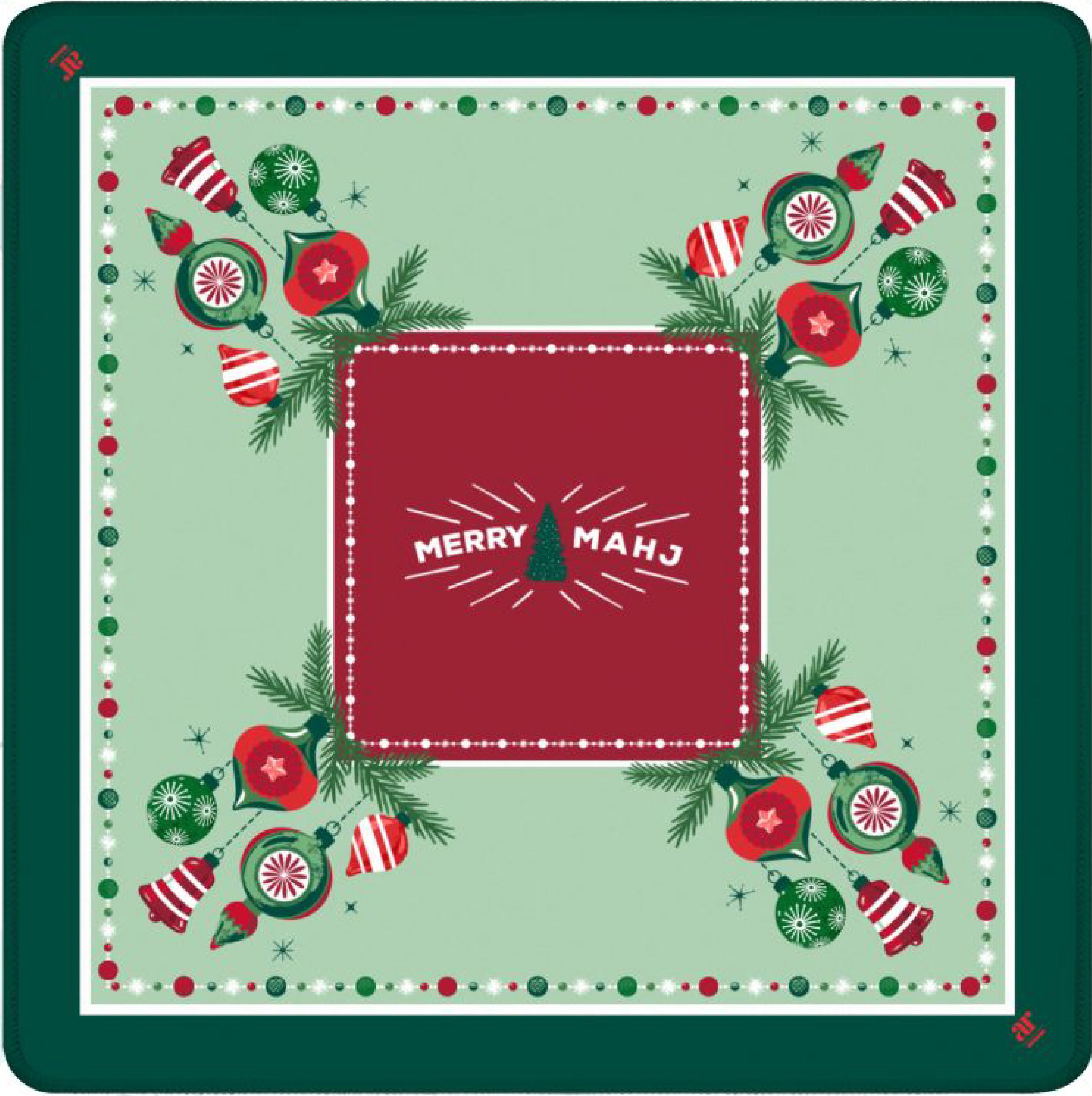 Classic Very Merry Mahj Mahjong Mat