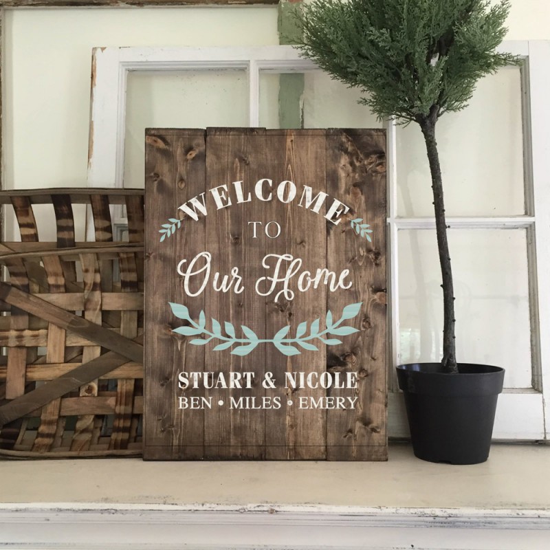 custom framed wood sign