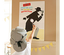 Detective Party Printable Pin the Magnifying Glass on the Detective Game Activity - INSTANT DOWNLOAD