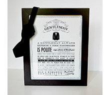Rules of a Gentleman Poster Printable - Instant Download