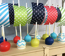 Nautical Patterned Papers Set (Great to use for Cake Pop Sails as shown) - Instant Download