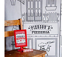 Pizzeria Pizza Party Printable Coloring Poster - 36" x 144"