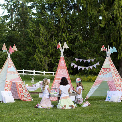 Tee-Pee Tea Party Glam Camping Girl Camping Birthday Party Printables ...